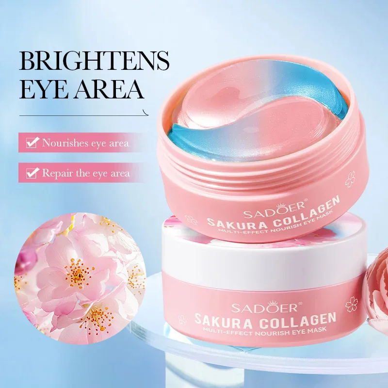 Collagen Under Eye Patches - 60 Stück Sakura Kollagen Augenmaske gegen