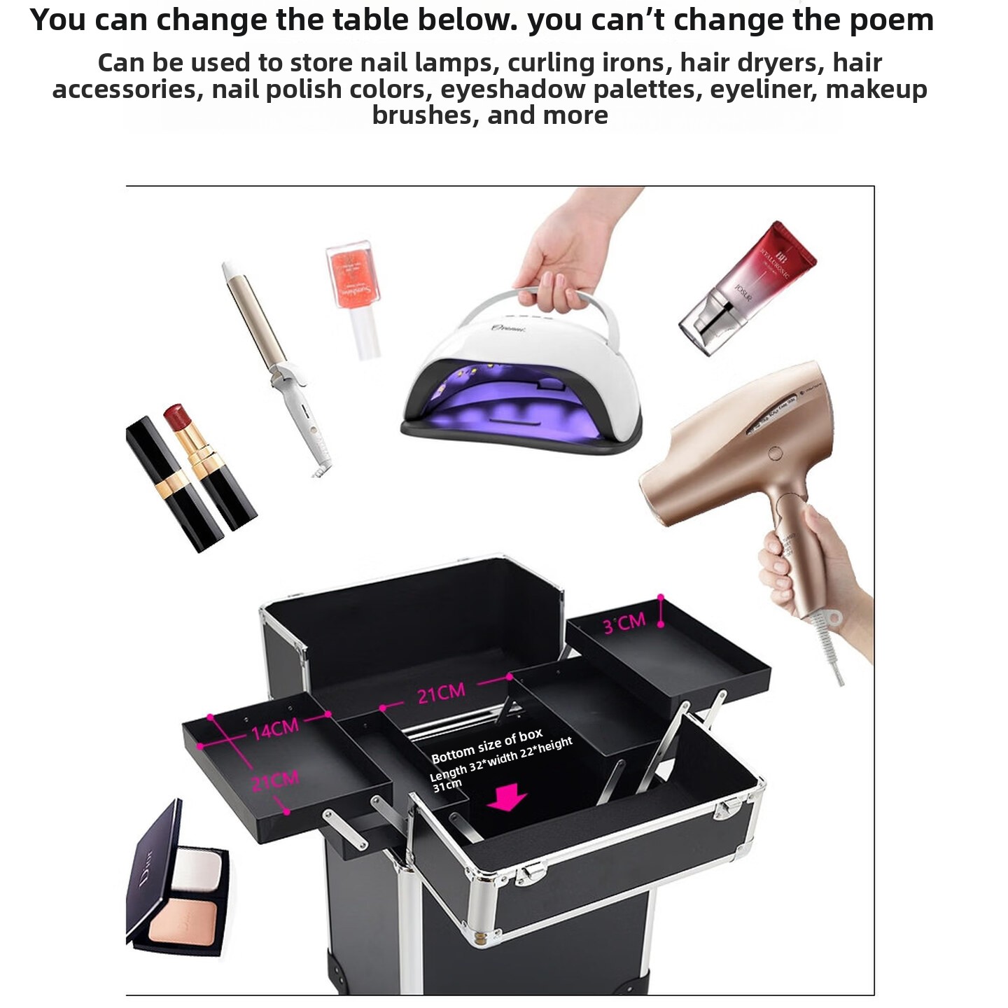 Rollender Make-up-Koffer, absc – Makeup Bewertung und Preis