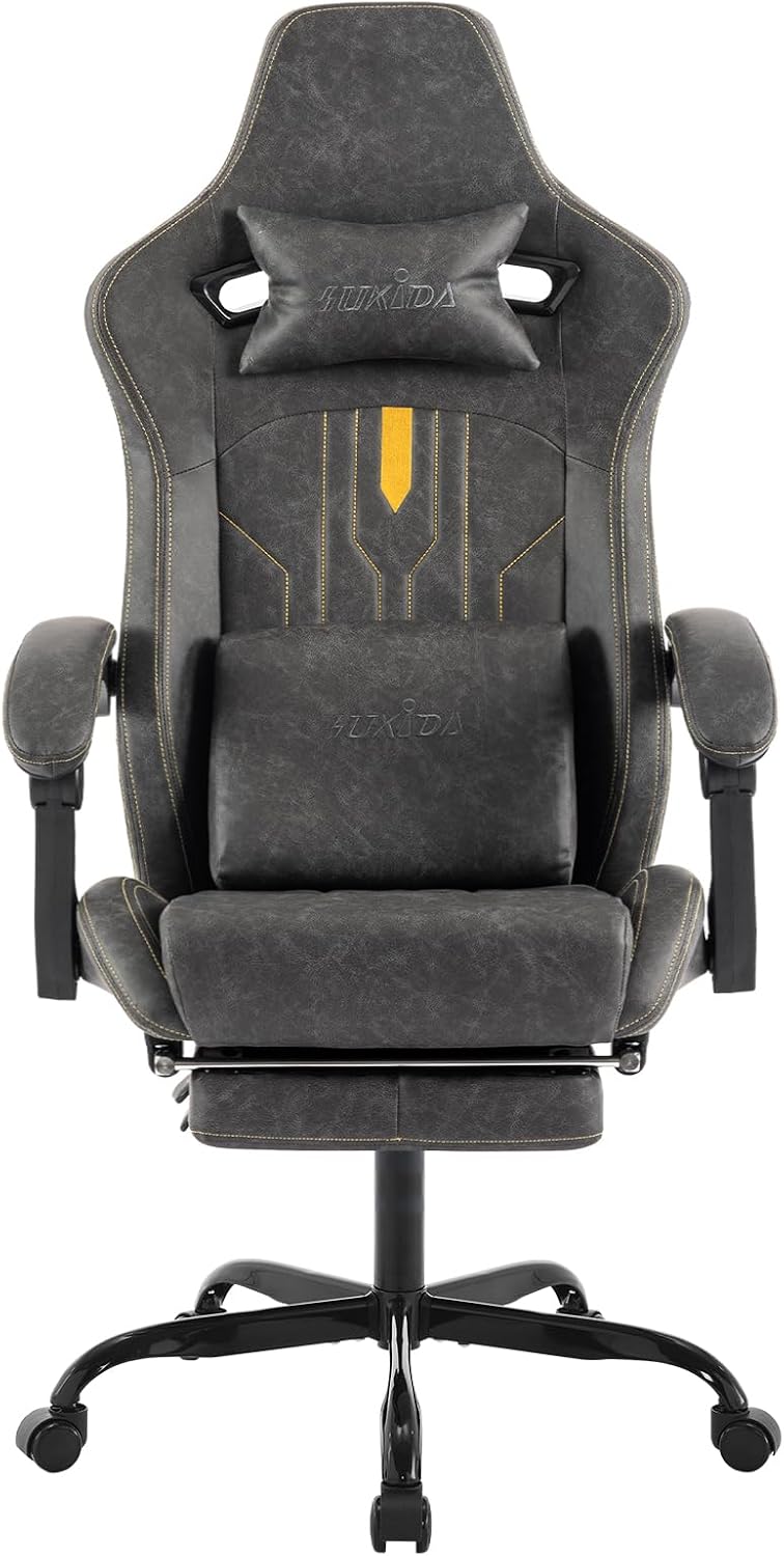 Gaming-Stuhl mit Fußstütze, er – Massage Bewertung und Preis